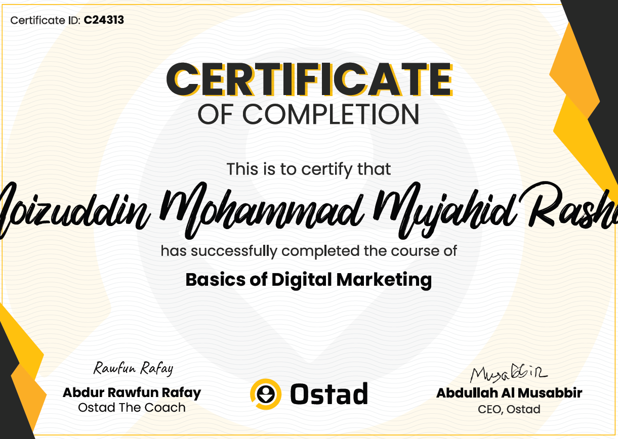Basic Digital Marketing Certificate